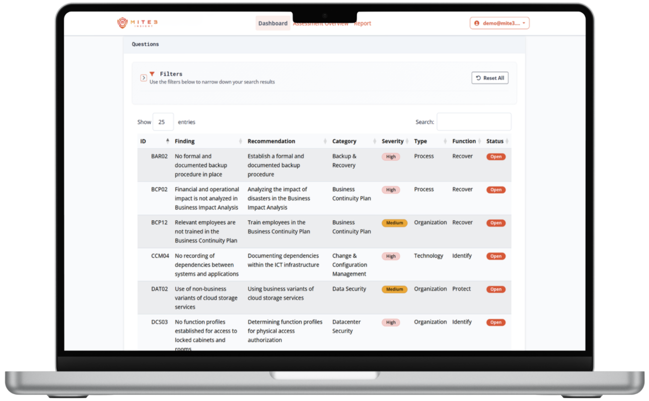 MITE3 Insight Findings Desktop (framed)