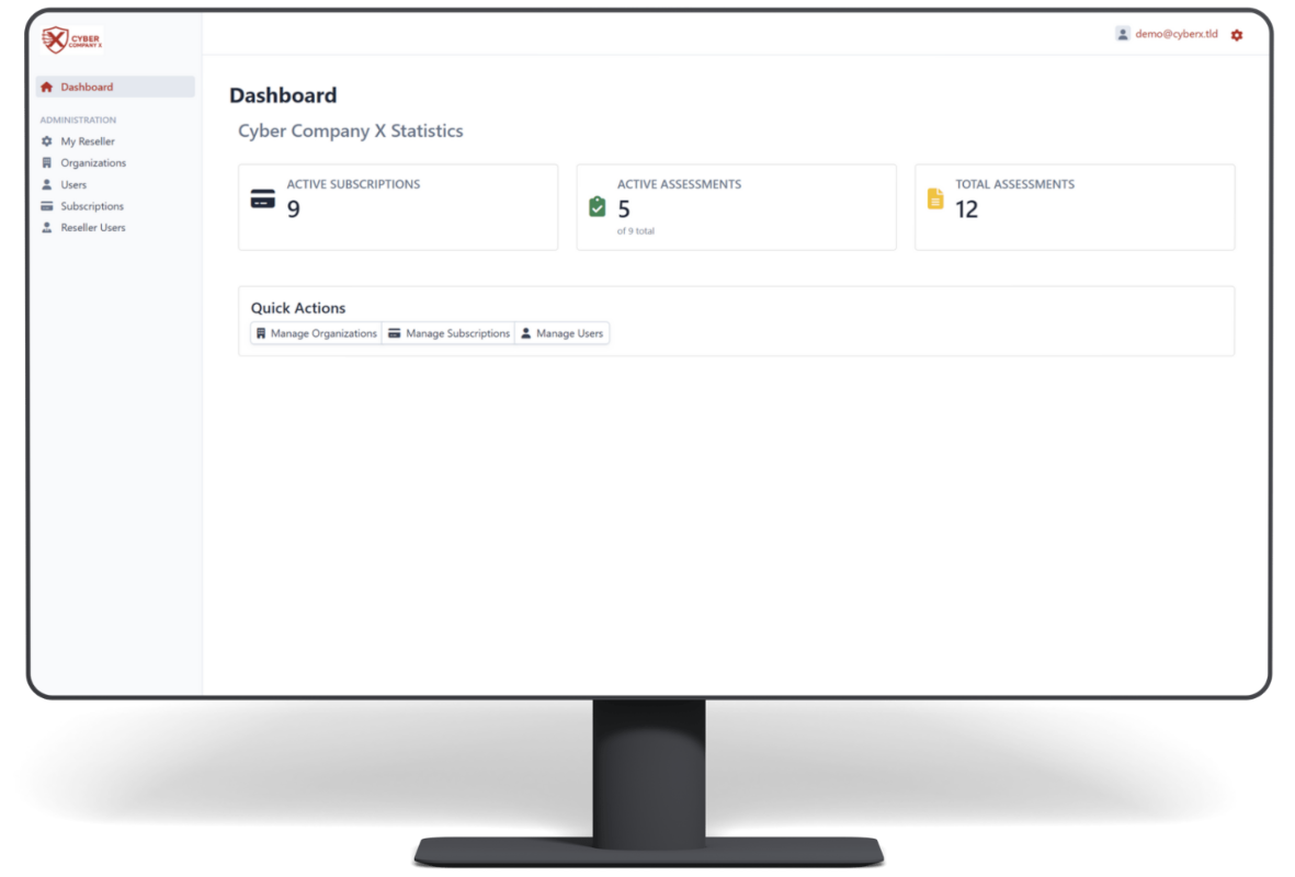 Reseller Dashboard Desktop (framed)